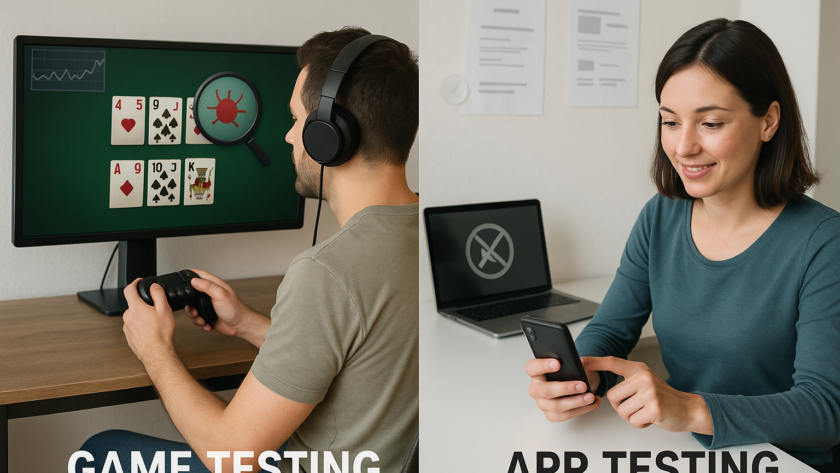 Game vs app testing