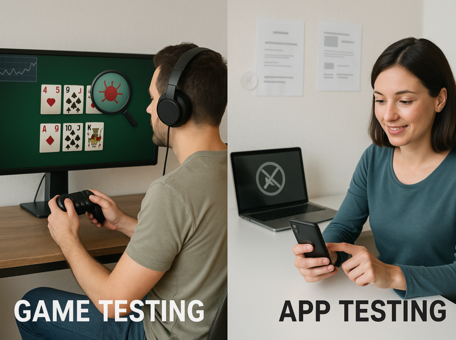Game vs app testing